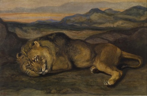 Large Lion, early 1830s. Creator: Antoine-Louis Barye.
