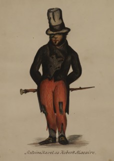 Antoine Ravel as Robert Macaire, 1855-1859. Creator: Alfred Jacob Miller.