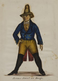 Jerome Ravel as Burge, 1855-1859. Creator: Alfred Jacob Miller.