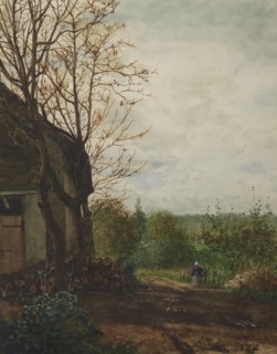 Lane beside a Building, 1865. Creator: Leon Bonvin.