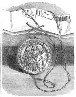 The Golden Bull of Clement VII. confirming Henry VIII. in the title of Defender of the Faith, 1860. Creator: Unknown.