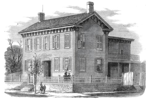 The residence of Abraham Lincoln, at Springfield, Illinois..., 1860. Creator: Unknown.
