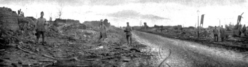 'Le Royaume de la Mort'; Jussy, un des villages les plus eloignes de l'ancien front ou l'ennemi put  Creator: Unknown.
