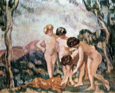 'Girls Playing with a Lion Cub', 1905-1906