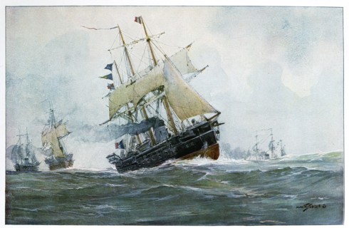 French frigate, 'La Surveillante', 1870 (20th century)