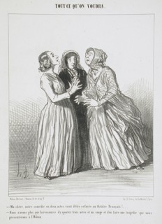 Ma chère, notre comédie en deux actes vient d'être refusée au Théâtre Français!..., 1852
