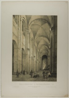 Interior of the Cathedral of Speier, plate eleven from Allemande, 1844. Creator: Charles-Claude Bachelier.