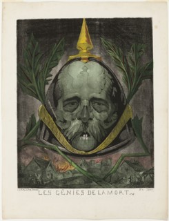 Bismarck, from Les Génies de la Mort, 1870. Creator: Edmond Guillaume.