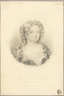 Medallion Portrait of Mlle de Fontanges, 1832. Creator: Eugene Deveria.