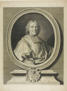 Portrait of Cardinal Fleury, 1726. Creator: François Chereau the Elder.
