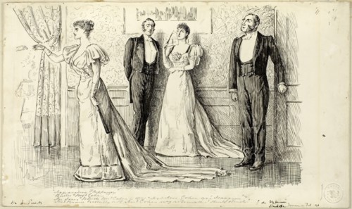 Aggravating Flippancy, 1894. Creator: George du Maurier.