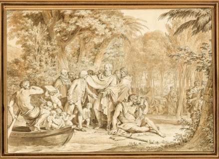 The Arrival of Jean-Jacques Rousseau to the Champs-Élysées, 1780. Creator: Jean-Michel Moreau.