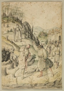 The Mocking of Elisha, c. 1500. Creator: Jean Poyet.