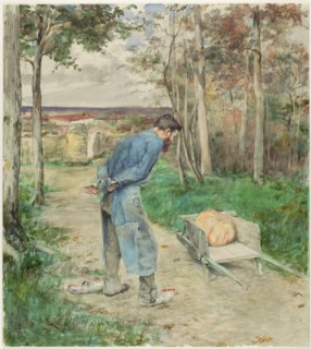 The Acorn and the Pumpkin, 1881. Creator: Jules Bastien-Lepage.