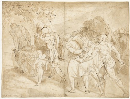 Funeral Procession of the Young Pallas, Aeneid Book XI, 1762. Creator: Jean-Antoine Julien.