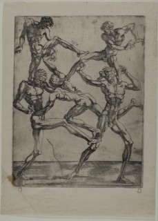 Pyramid of Five Men, c. 1543. Creator: Juste de Juste.