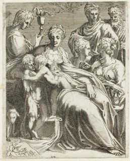 The Holy Family with Saints, 1540/55. Creator: Leon Davent.