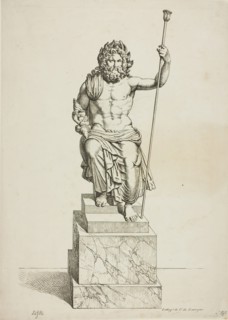 Jupiter, drawn from the collection of M. Denon, c. 1820. Creator: Louis Lafitte.