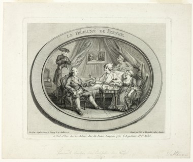 The Lunch at Ferney, 1775. Creator: Louis Joseph Masquelier.