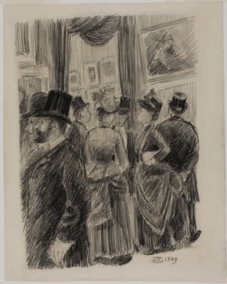 In the Gallery, 1889. Creator: Lucien Pissarro.