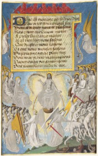 The Last Judgment from Les Sept Articles de la Foi by Jean Chappuis, c. 1470. Creator: Francois Fouquet.