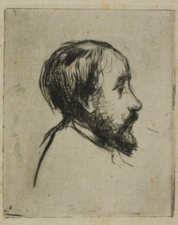 Profile Portrait of Degas, n.d. Creators: Marcellin Desboutin, Giuseppe de Nittis.