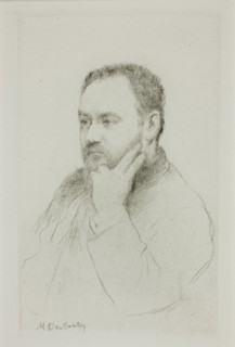 Portrait of Emile Zola, 1875. Creator: Marcellin Desboutin.