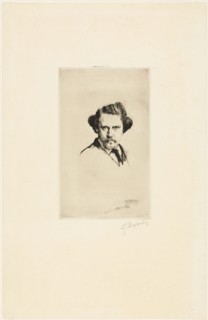 Portrait of Alfred Cadart, 1875. Creator: Marcellin Desboutin.