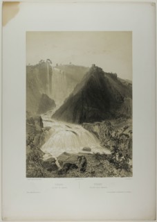 Terni: Marble Falls, plate twenty from Italie Monumentale et Pittoresque, c. 1848. Creator: Nicolas-Marie-Joseph Chapuy.