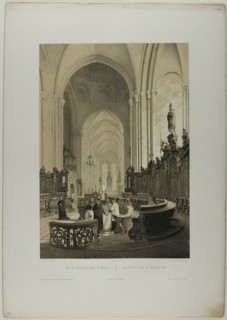 View of the Choir of the Cathedral of Mainz, plate four from Allemande, c. 1848. Creator: Nicolas-Marie-Joseph Chapuy.
