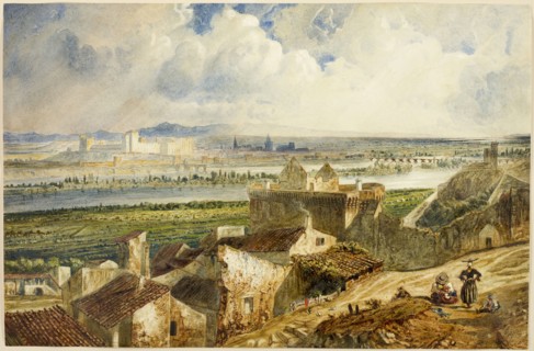 View of Avignon (from Villeneuve les Avignon), 1823/69. Creator: Paul Huet.