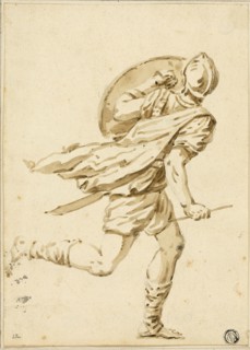 Running Roman Warrior, Seen from Back, n.d. Creator: Philippe Louis Parizeau.