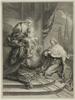 Portrait of Louis de la Vergne de Tressan, Count of Lyon, Archbishop of Rouen, c. 1728. Creator: Pierre Imbert Drevet.