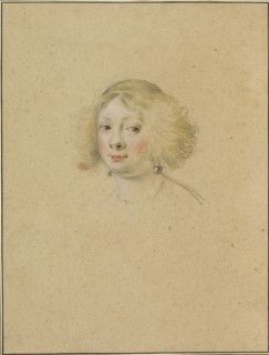 Portrait of a Young Woman with Pearl Earrings, 1632/35. Creator: Simon Vouet.
