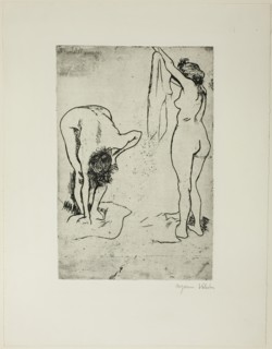 Two Women Drying Themselves, 1895. Creator: Suzanne Valadon.