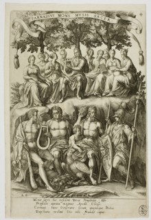 Parnassus, plate 4 from Parnassus Biceps, 1601. Creator: Robert Boissard.
