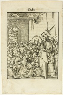 Christ Preaching, from Leben Jesu Christi, plate 19 from Woodcuts from Books of the..., 1937. Creator: Hans Wechtlin the Elder.