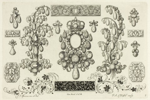 Designs for Jewelry, before 1697. Creator: Johann Andreas Pfeffel.