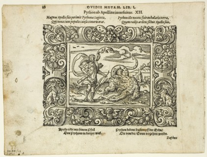 Schöne Figuren auß dem Ovidio (Ovid's Metamorphoses), plate twelve...1569, assembled..., 1937. Creator: Virgil Solis.