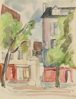 Village Square, 1935-1940. Creator: Anny Dollschein.