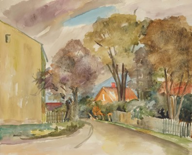 Autumn street, after 1938. Creator: Anny Dollschein.