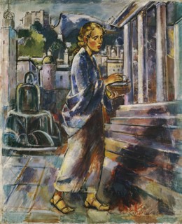 Mary's visit to the temple, c1923. Creator: Anton Faistauer.