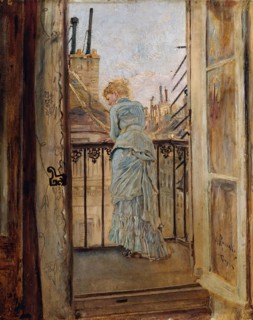 On the balcony, 1878. Creator: Anton Romako.