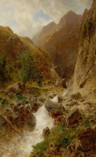 Torrent, 1893. Creator: Eduard Peithner von Lichtenfels.