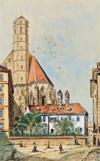 The Minorite Church in Vienna, undated. (c1870s) Creator: Emil Hutter.