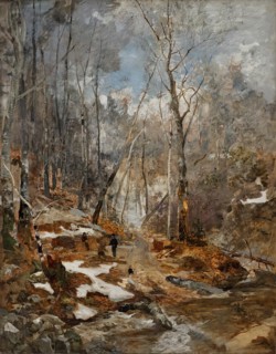 February mood - early spring in the Vienna Forest, 1884. Creator: Emil Jakob Schindler.