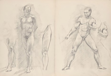 Male Nudes, c1888/1895. Creator: Franz Barwig.