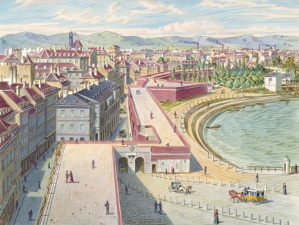 The Rotenturm Gate in Vienna, before 1858. Creator: Franz Gerasch.