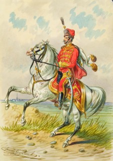 Soldier on horseback, undated. Creator: Franz Gerasch.