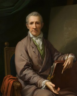 Self-portrait at the easel, 1828. Creator: Johann Baptist Lampi I.